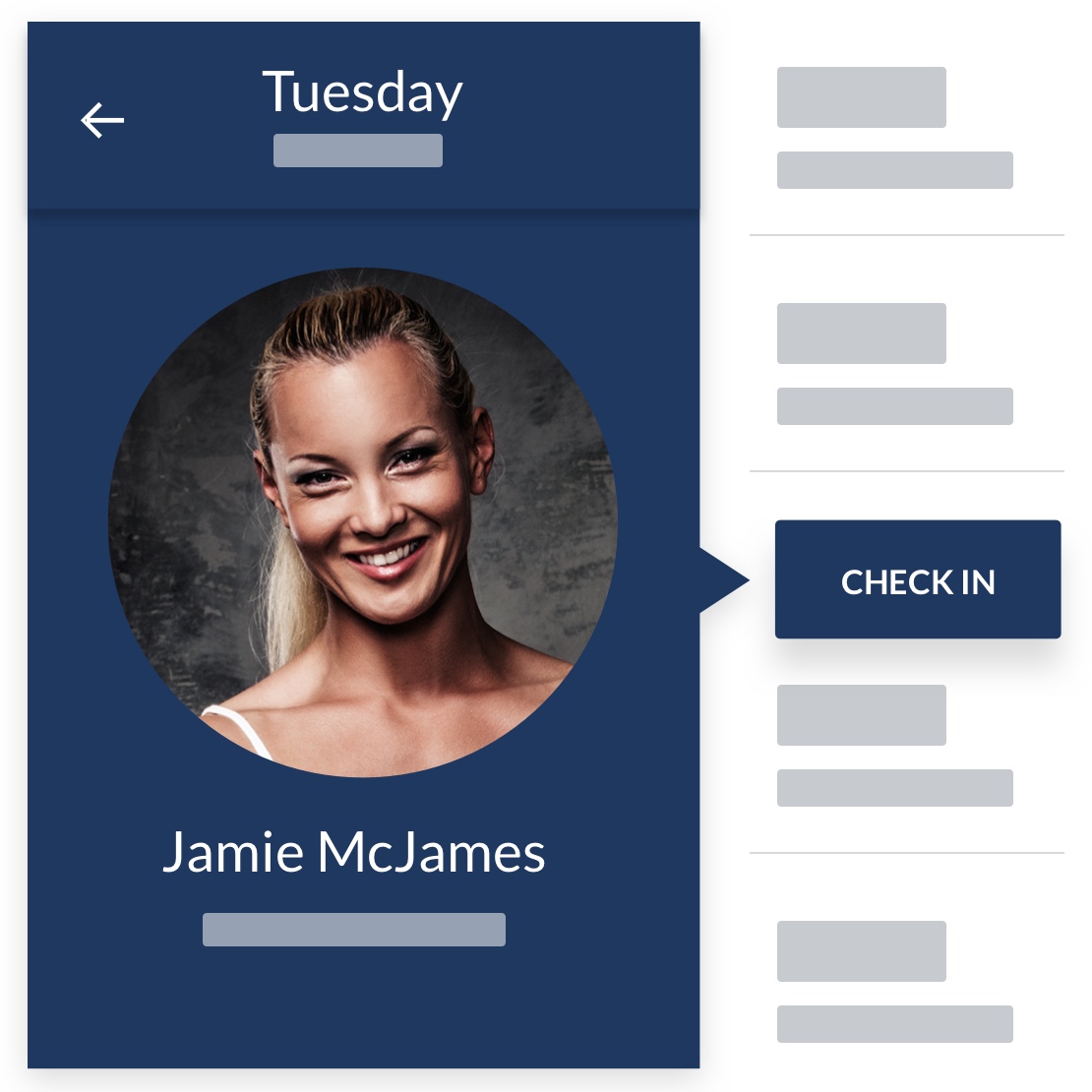 barbell club software checkin tablet