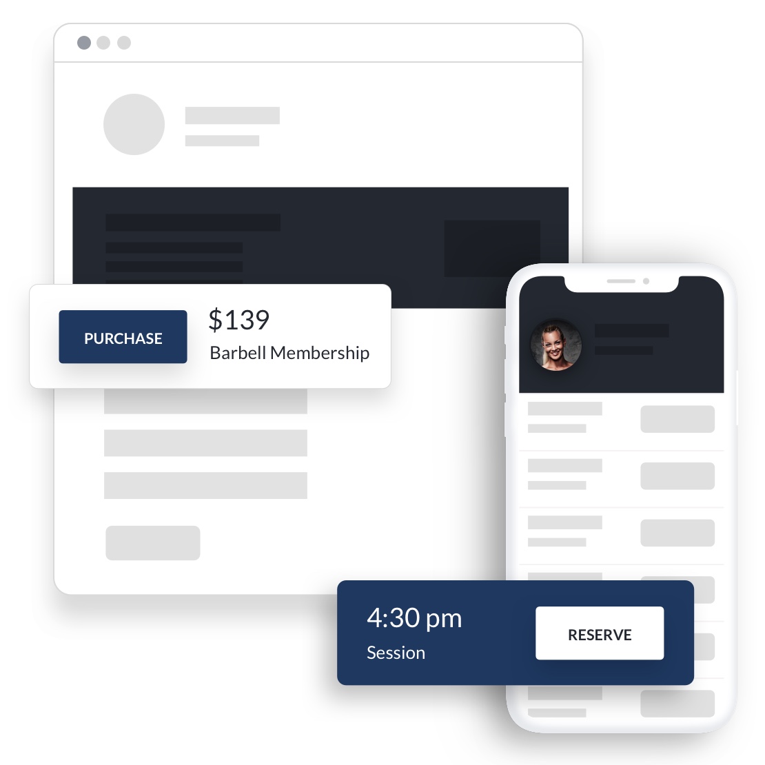 barbell club software online purchase reserve