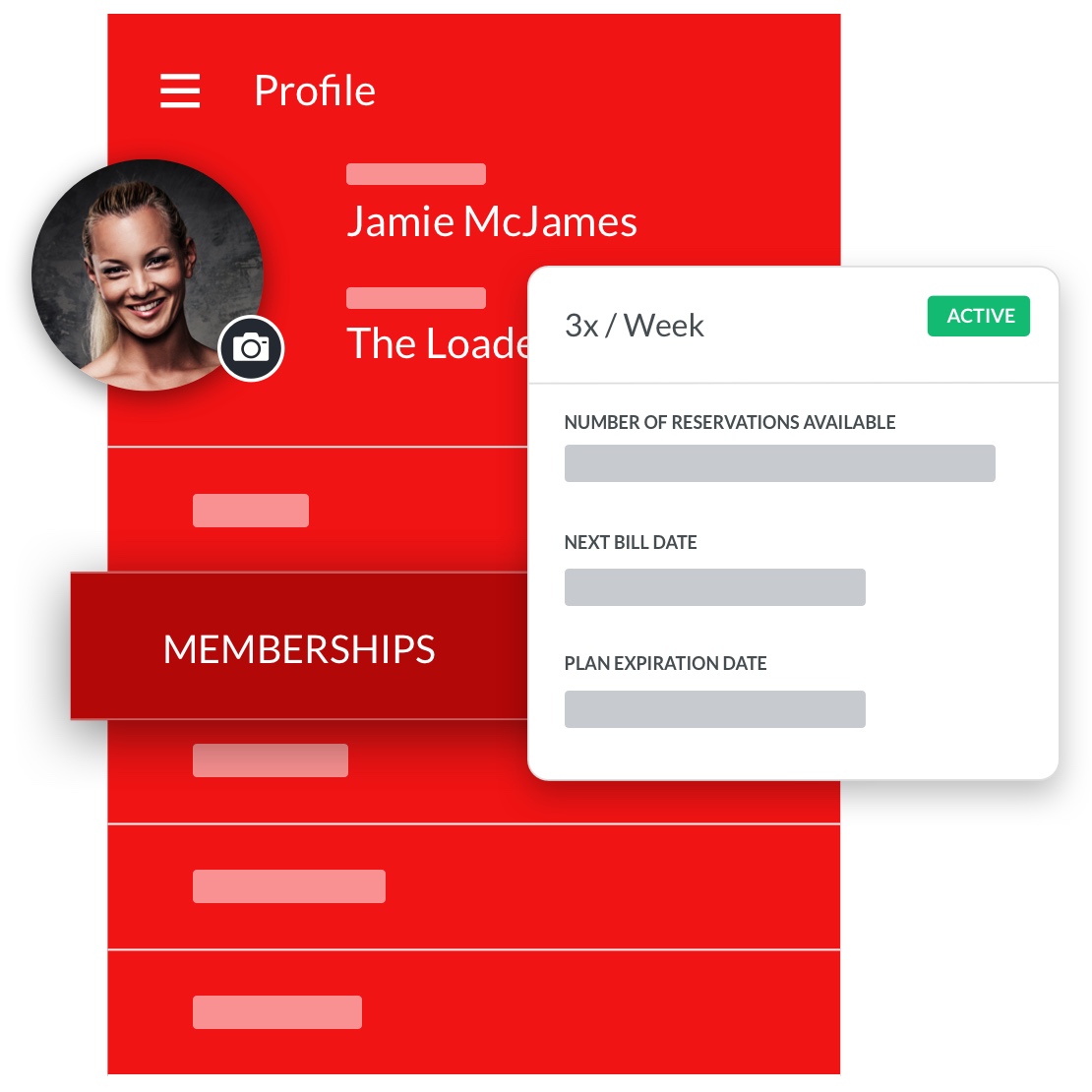 sports performance gym software member profile management