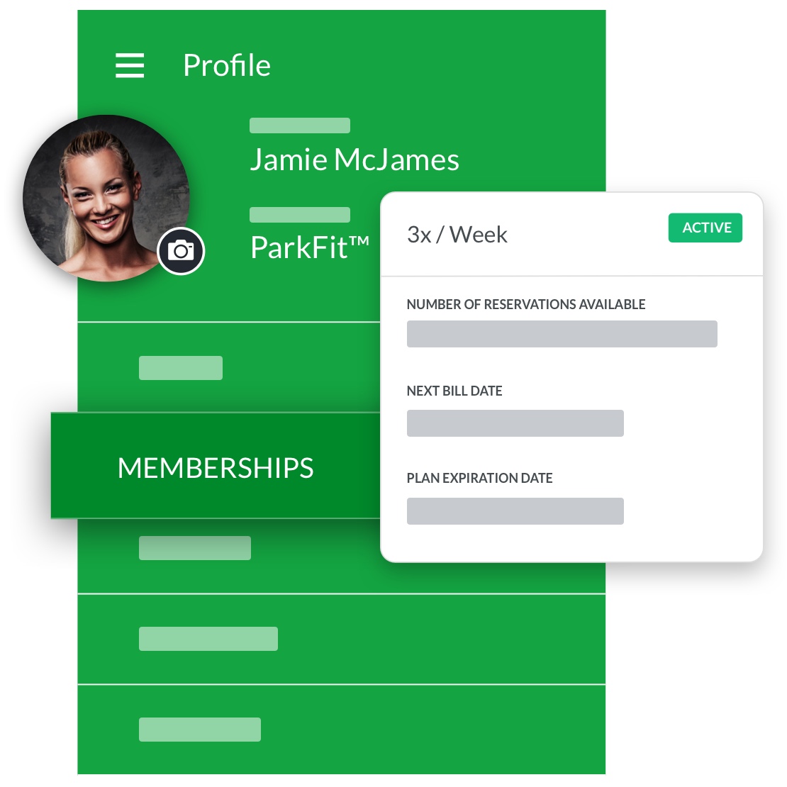 outdoor fitness software member profile management
