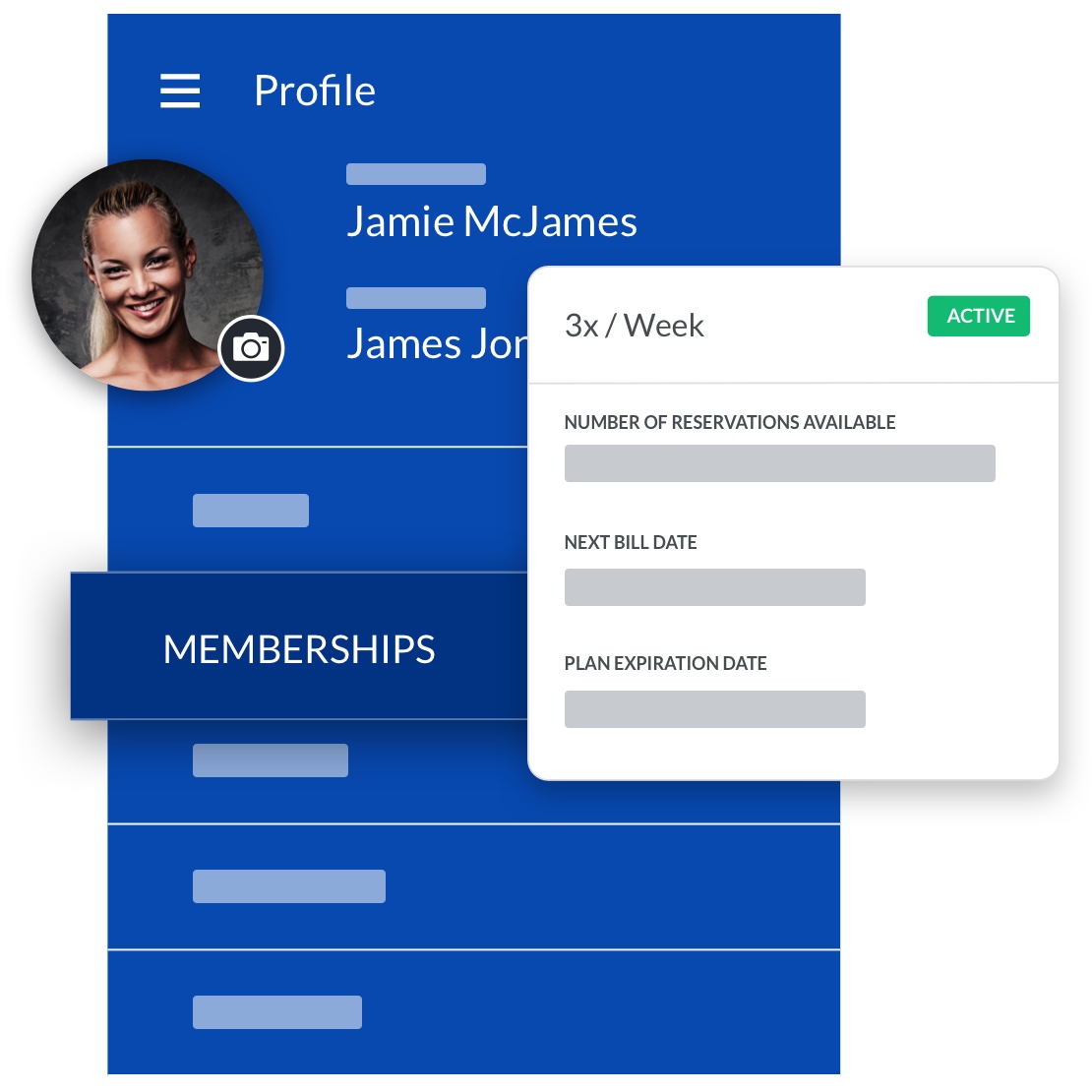 personal training software member profile management