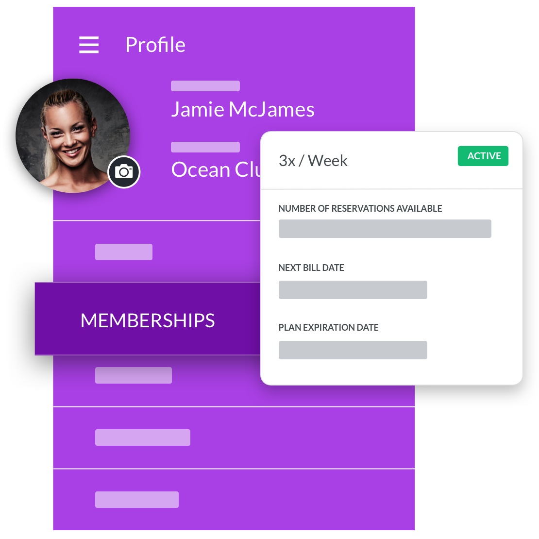 zumba instructor software member profile management