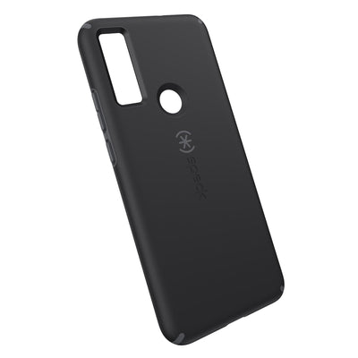 Tilted three-quarter angled view of back of phone case