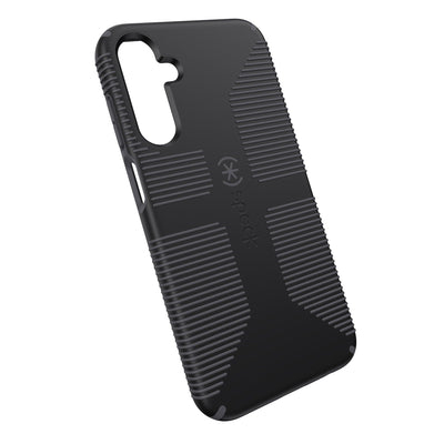 Tilted three-quarter angled view of back of phone case