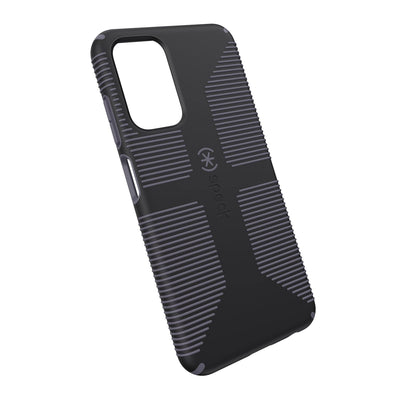 Tilted three-quarter angled view of back of phone case