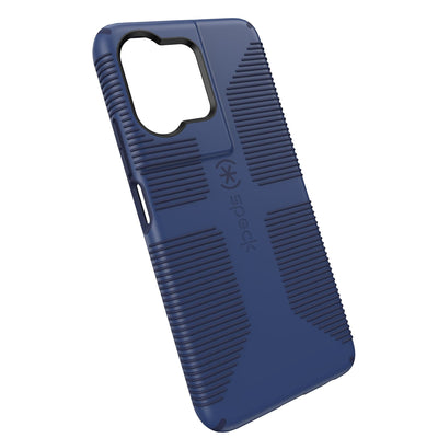 Tilted three-quarter angled view of back of phone case