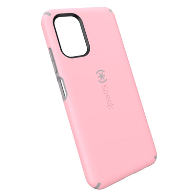 Tilted three-quarter angled view of back of phone case