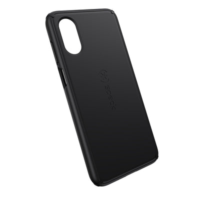 Tilted three-quarter angled view of back of phone case