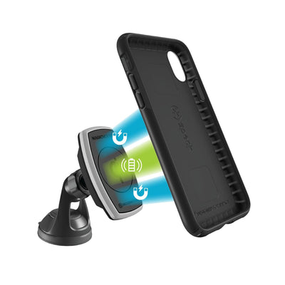 Speck iPhone XS/X Black/Black Presidio Mount + MagicMount Pro Charge for iPhone X Phone Case