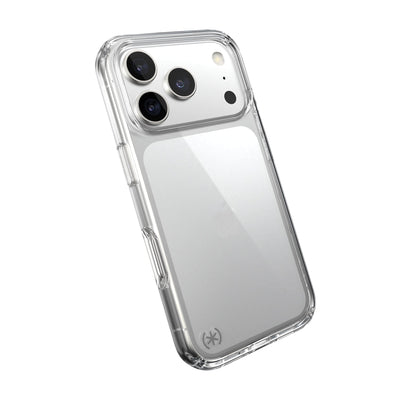 Tilted slight perspective view of back of phone case with phone inside