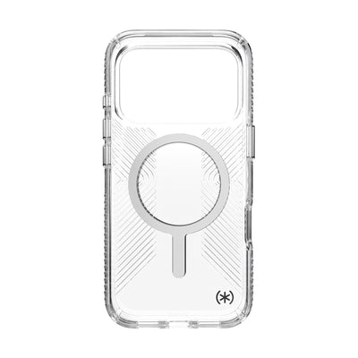 Inside view of empty phone case from straight-on#color_clear-silver