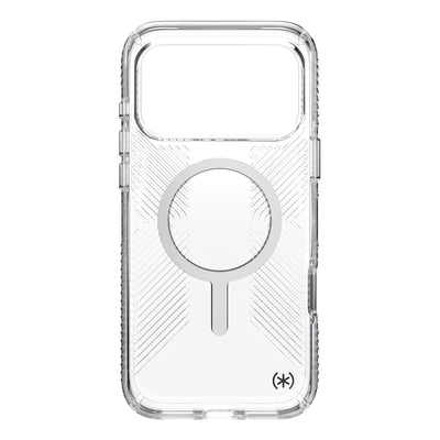 Inside view of empty phone case from straight-on#color_clear-silver