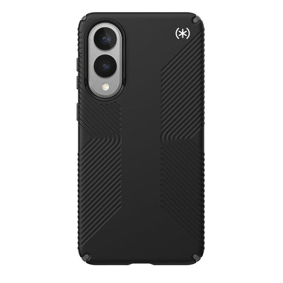 Back view of the phone case with phone inside from straight on#color_black-slate-grey