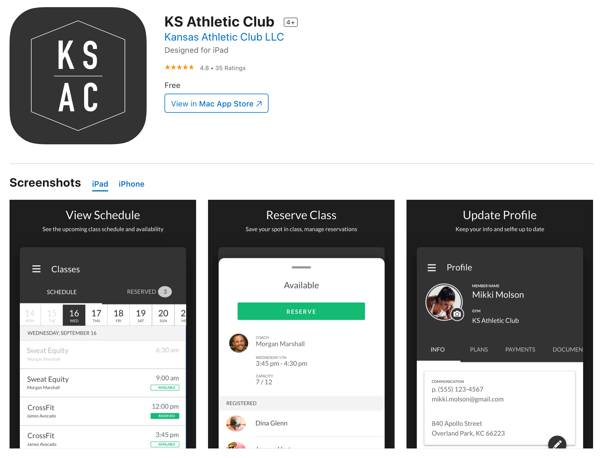 PushPress Branded Member App Store Listing